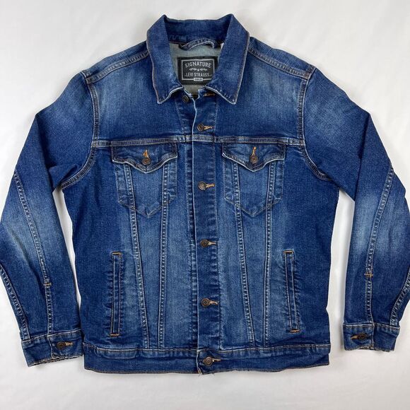 Signature by Levi Strauss Other - Signature Levi Strauss Gold Denim Trucker Jean Jacket Men's Small Dark Wash